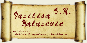 Vasilisa Malušević vizit kartica